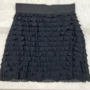 Forenza Black Ruffled Mini Skirt XS